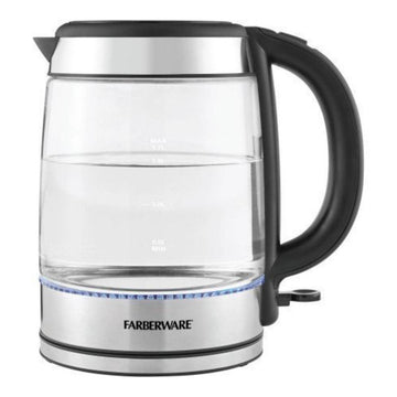 Farberware 1.7l hervidor de vidrio con luz led azul indicadora de encendido
