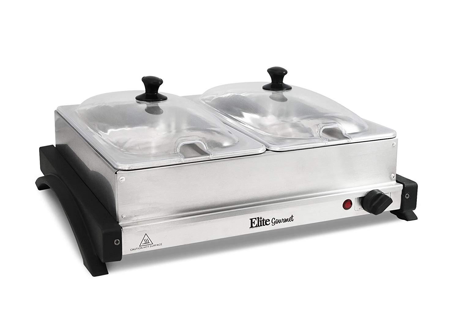 Servidor buffet elite gourmet 2 bandejas 300w mod ewm-6122